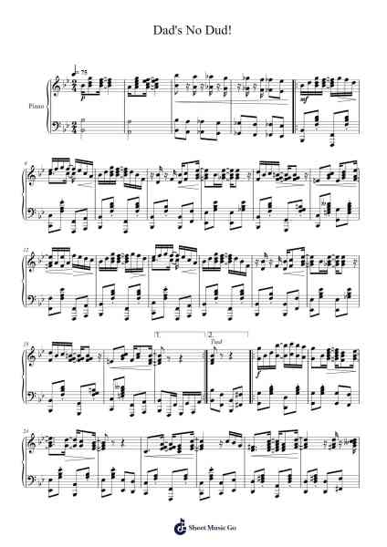Dad's No Dud! Sheet Music by Jeffgo-Arr.Uvey