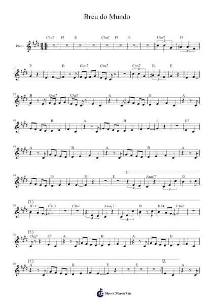 Breu do Mundo Sheet Music by Andre Musalem-Arr.Lambpy