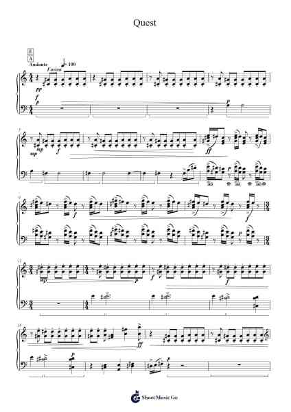 Quest Sheet Music by Adrian Zhang-Arr.Nyroy Vebe