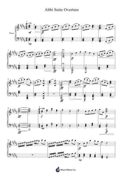 Abbi Suite Overture Sheet Music by Nathan R. Bunch-Arr.Felgrace