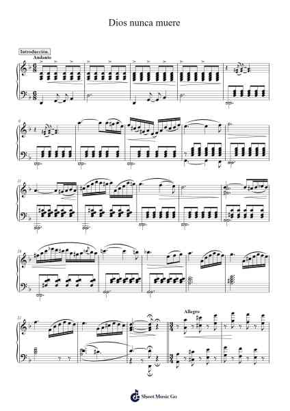 Dios Nunca Muere Sheet Music by Macedonio Alcalá-Arr.Yvettenat Iveshall