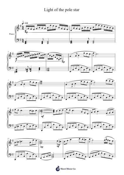 Light of the pole star Sheet Music by Masao Aichi-Arr.Chrislus Edtience
