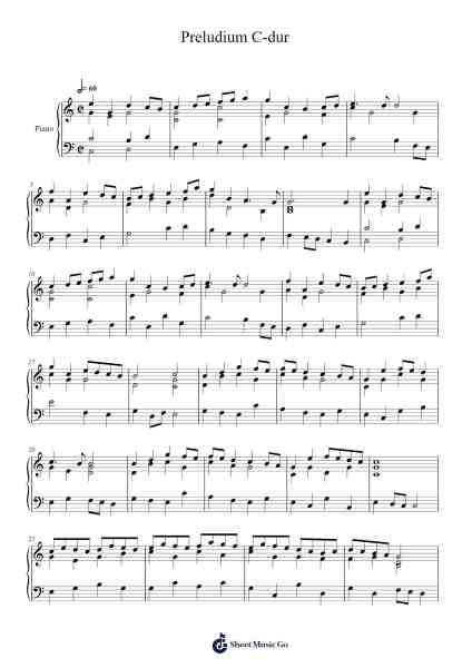Preludium C-dur Sheet Music by Hans Palm-Arr.Keyjean Leighmuel