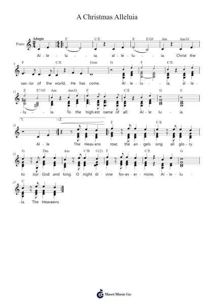 A Christmas Alleluia Sheet Music by Chris Tomlin-Arr.Dempron Jacbess