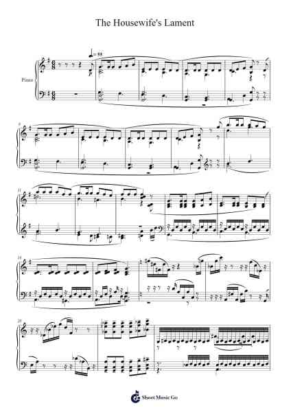 The Housewife's Lament Sheet Music by Frederic Rzewski-Arr.Bilmons Magmeg