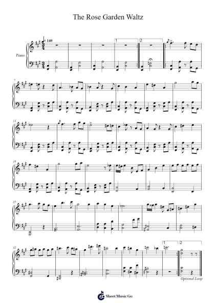 The Rose Garden Waltz Sheet Music by Synia Khunprachansri-Arr.Bingpiers Georlance