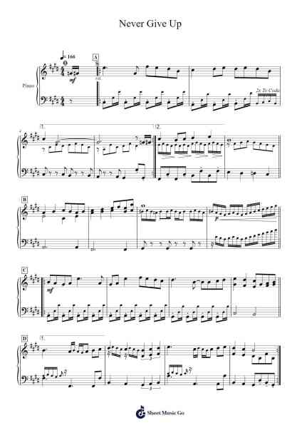 Never Give Up Sheet Music by Kenji Ito-Arr.Yvonmuel