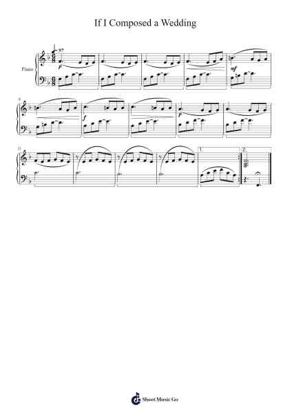 If I Composed a Wedding Sheet Music by uberviolist-Arr.Mattrie
