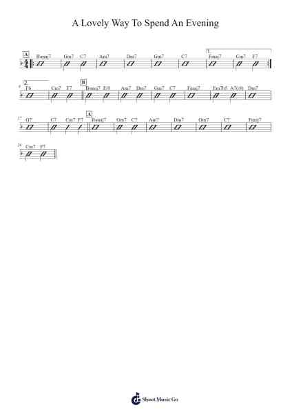 A Lovely Way To Spend An Evening Sheet Music by Frank Sinatra-Arr.Housnid