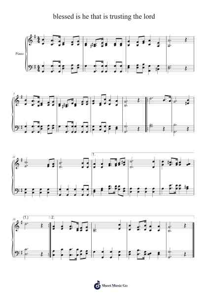 blessed is he that is trusting the lord Sheet Music by macportia-Arr.Vibard Brumens