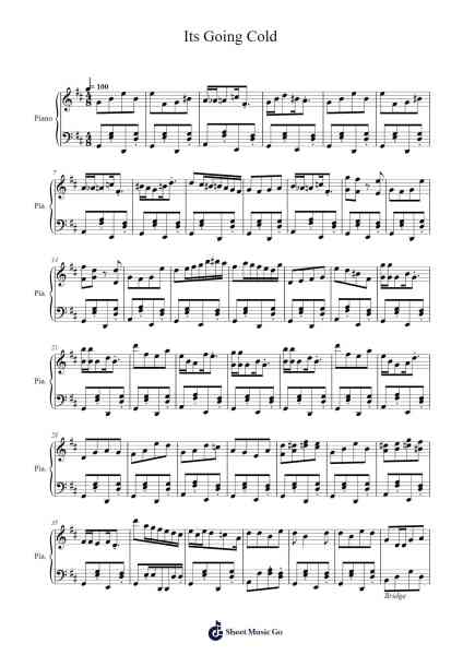 Its Going Cold Sheet Music by Pierre Bebechat-Arr.Odemick