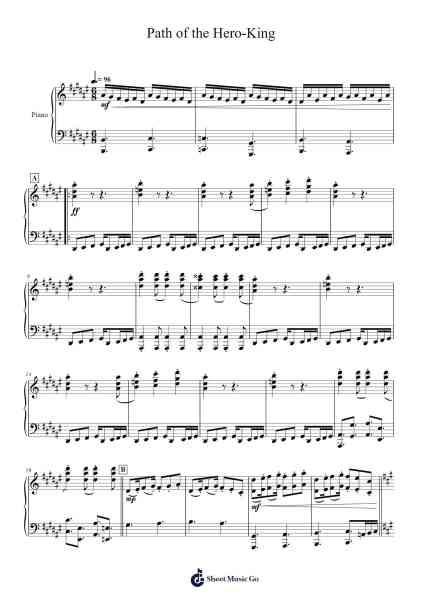Fire Emblem Fates - Path of the Hero-King Sheet Music by Hiroki Morishita-Arr.Kylefie