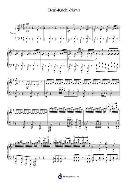Beni-Kuchi-Nawa Sheet Music by Kevin Penkin-Arr.Duttnin Moulnorth