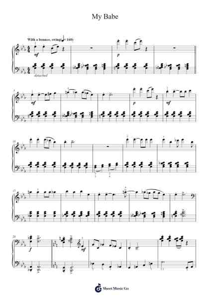 My Babe Sheet Music by Little Walter-Arr.Paggai Noelsay