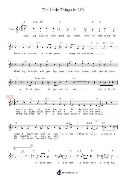 The Little Things in Life Sheet Music by Irving Berlin-Arr.Rebar Mulin