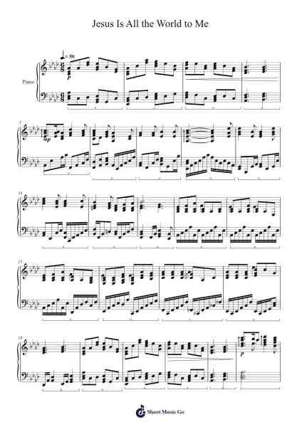 Jesus Is All the World to Me Sheet Music by Will L. Thompson-Arr.Elroydie Bellmann