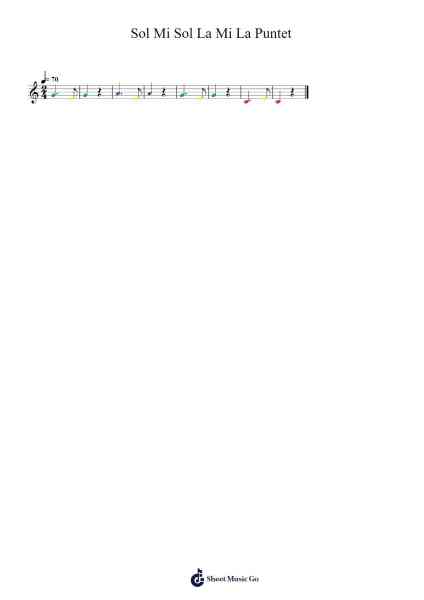 Sol Mi Sol La Mi La Puntet Sheet Music by Rhyspont-Arr.Hodgham Bobbright