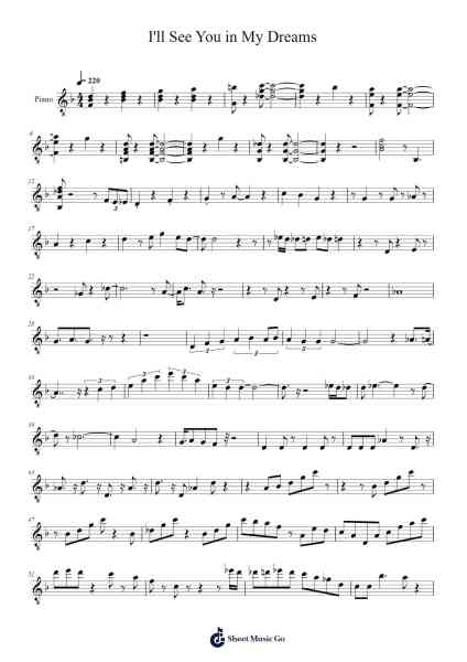 I'll See You in My Dreams Sheet Music by Django Reinhardt-Arr.Beague Kinglor