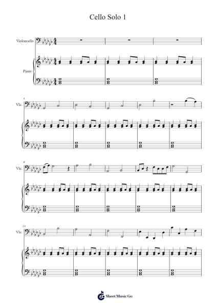 Cello Solo 1 Sheet Music by Pantra-Arr.Leoduke Hodwey