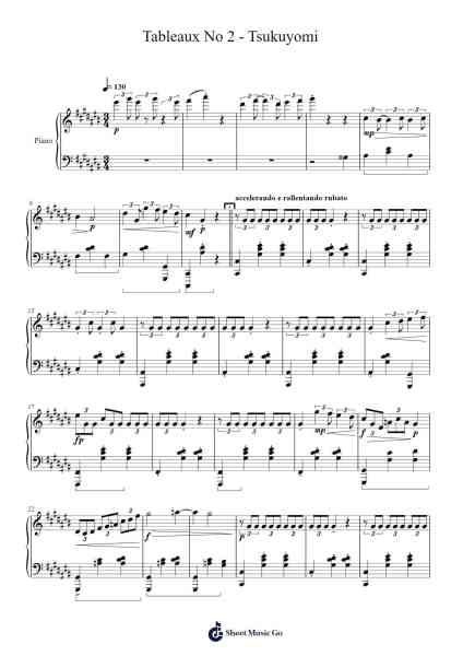Tableaux No 2 "Tsukuyomi" Sheet Music by Steeleearl-Arr.Yorkkim