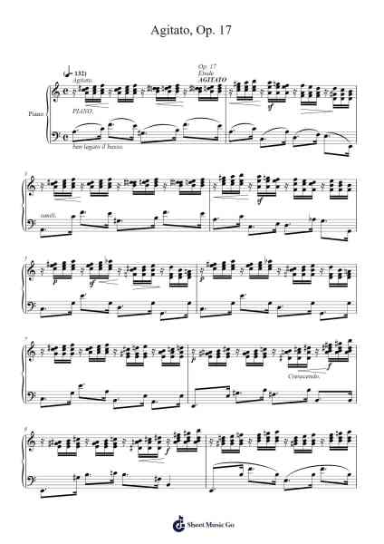 Agitato, Op. 17 Sheet Music by Émile Bernard-Arr.Markthur