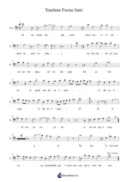 Tenebrae Factae Sunt Sheet Music by Tomás Luis de Victoria-Arr.Louhal