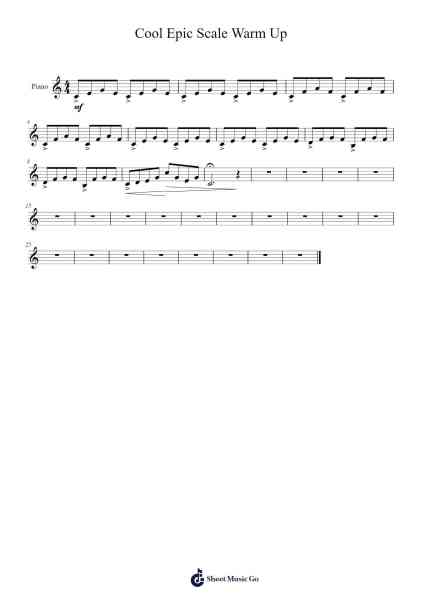 Cool Epic Scale Warm Up Sheet Music by Gabe Ugaz-Arr.Alac Floleigh