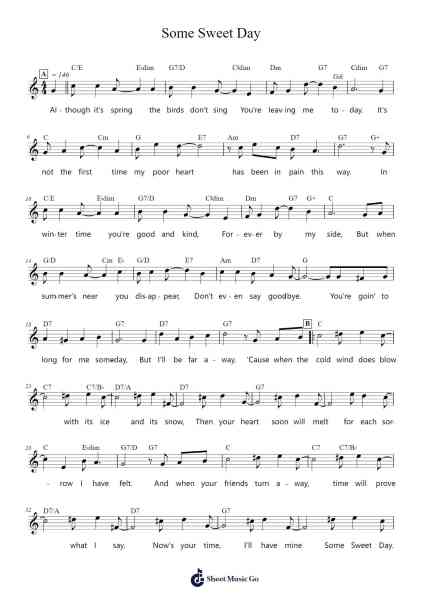Some Sweet Day Sheet Music by Tony Jackson-Arr.Paydice