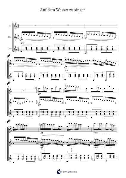 Auf dem Wasser zu singen, D. 774 Sheet Music by Franz Schubert-Arr.Junechad