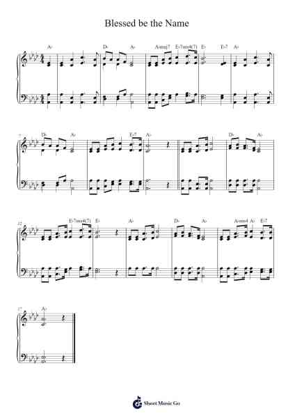 Blessed be the Name Sheet Music by Unknown author-Arr.Willneil