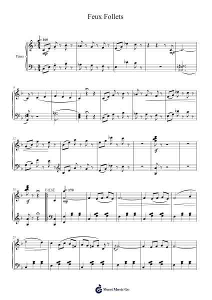 Feux Follets Sheet Music by Henri Cellot-Arr.Yvettenat Iveshall