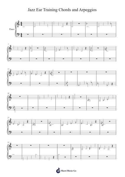 Jazz Ear Training Chords and Arpeggios Sheet Music by Lengram Flowerliz-Arr.Sanprice