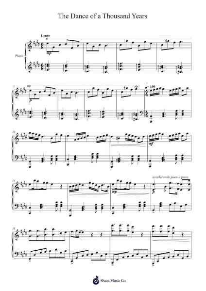 The Dance of a Thousand Years Sheet Music by Yvesmeg Todrey-Arr.Lowell