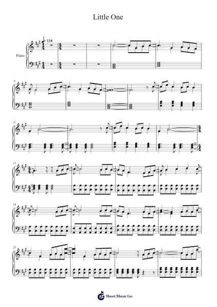 Little One Sheet Music by The Happy Fits-Arr.Zaharte Whlith