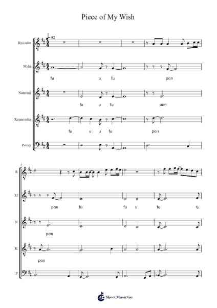 Piece of My Wish Sheet Music by -Arr.Paggai Noelsay