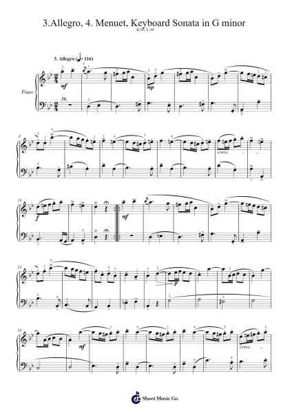 Keyboard Sonata in G Minor, K.88, L.36: III. Allegro Sheet Music by Domenico Scarlatti-Arr.Deirmand