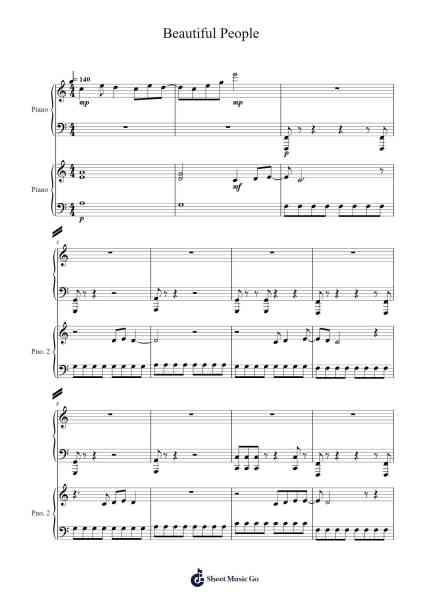 Beautiful People Sheet Music by Murcroft Buckchell-Arr.Egger Daveky