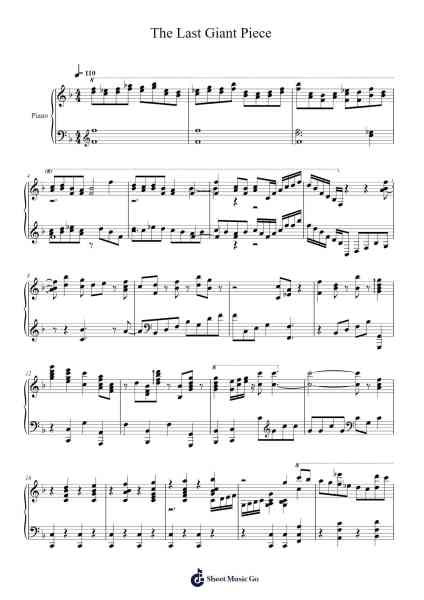 The Last Giant Piece Sheet Music by user162114312-Arr.Tralind