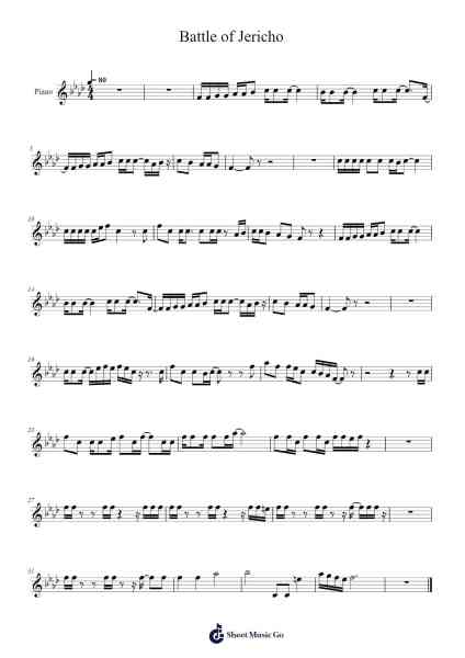 Battle of Jericho Sheet Music by undefined-Arr.Jonessibyl Midsopp