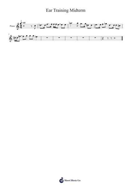 Ear Training Midterm Sheet Music by -Arr.Mattvelt