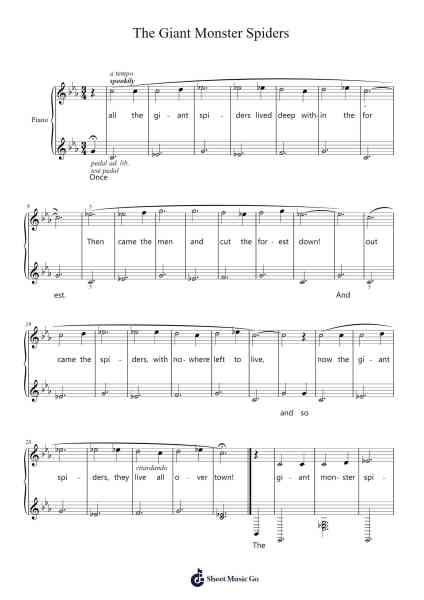 The Giant Monster Spiders Sheet Music by Lisa Madeline Frimberger-Arr.Borgcon Keford