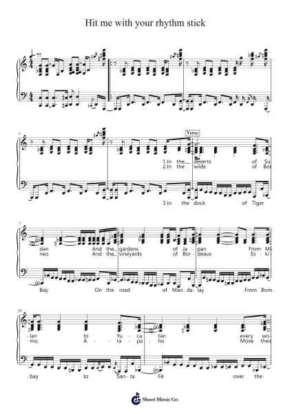 Hit me with your rhythm stick Sheet Music by Ian Dury and the Blockheads-Arr.Babphy