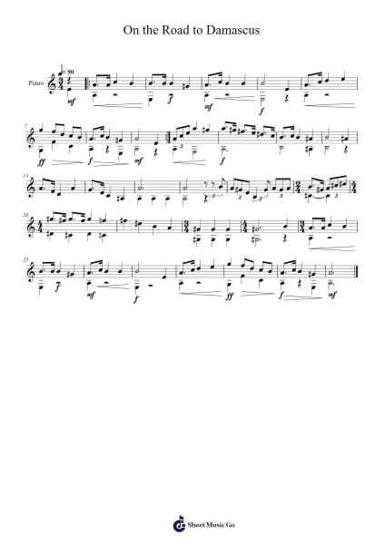 On the Road to Damascus Sheet Music by Steven Randall-Arr.Georfoe