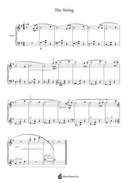 The Swing Sheet Music by Chee-wan Tan-Arr.Ianjim