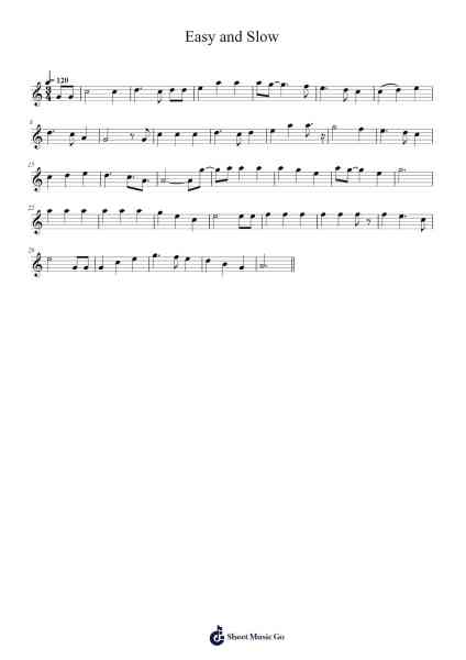 Easy and Slow Sheet Music by undefined-Arr.Hoodlyle Joyyoung