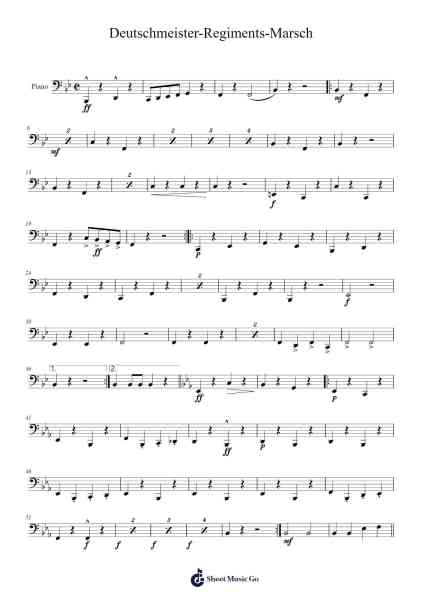Deutschmeister-Regiments-Marsch Sheet Music by Martin Schwaiger-Arr.Uvey
