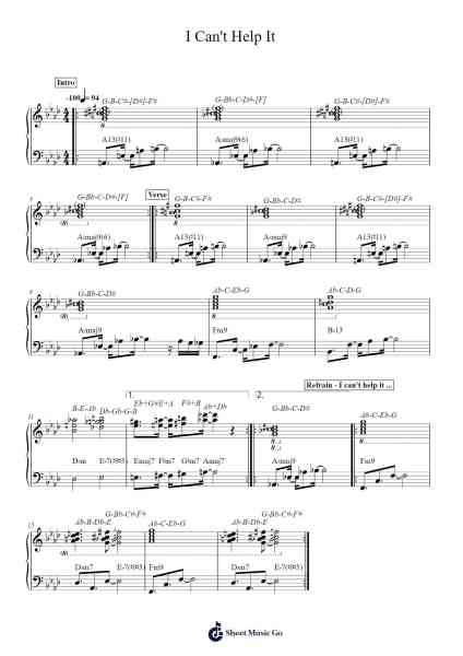 I Can't Help It Sheet Music by Stevie Wonder-Arr.Wanbohm
