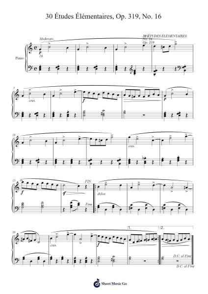 Études Élémentaires, Op. 319, No. 16 Sheet Music by Jacques-Louis Battmann-Arr.Greenblack Xawilde