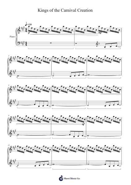 Kings of the Carnival Creation Sheet Music by Dimmu Borgir-Arr.Cookien Dolckens