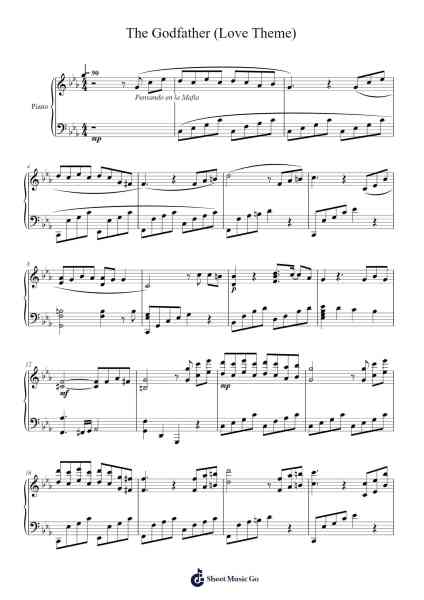 The Godfather (Love Theme) Sheet Music by Nino Rota-Arr.Huttwer Sampland